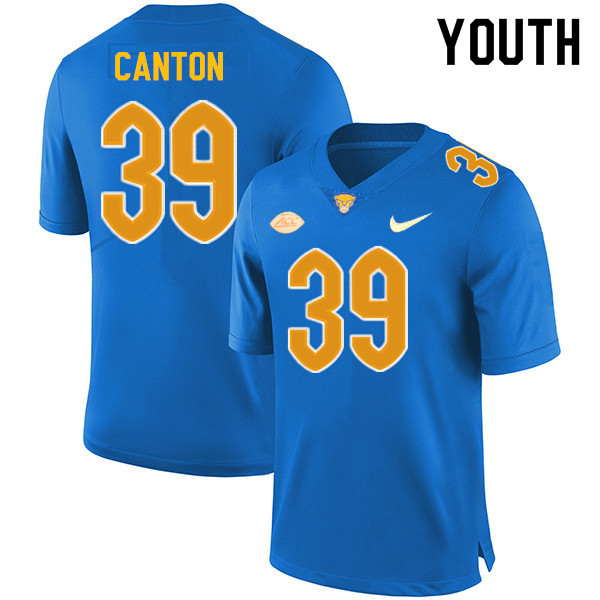 Youth #39 Myles Canton Pitt Panthers College Football Jerseys Sale-Royal